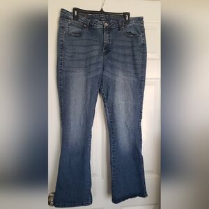 Wrangler Aura Bootcut Jeans Women's 16 Average Blue Western Cowgirl